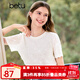 百圖betu女裝夏季新款T恤圓領(lǐng)立體花朵短袖甜美減齡T恤女2407T16 淺杏色 L