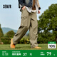 森馬（Semir）褲男冬季工裝風(fēng)抽繩寬松直筒長褲松緊腰褲子時(shí)尚 駝色50100 M