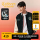 卡賓（CABBEEN）【棉感華夫格】重工刺繡短款?yuàn)A克男春季拼接棒球服外套純棉 煤黑色01（闊版版型） L /175/50
