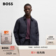 BOSS博斯男士褶皺面料輕盈填充襯衫式外套 404-深藍色 L