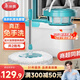 美麗雅旋轉拖把40cm伸縮桿132cm2拖布帶桶墩布干濕兩用一拖凈免手洗家用