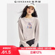 佐丹奴長(cháng)袖T恤女純棉油畫(huà)主題復古風(fēng)印花圓領(lǐng)上衣女13394793