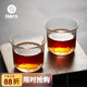 Hero 日式錘紋杯透明玻璃咖啡杯耐高溫茶杯防滑水杯手沖咖啡杯 90ml-日式錘紋杯-兩只裝