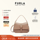 芙拉（FURLA）[11.11搶先購]【明星同款】FLOW中號牛皮女士手提包單肩斜挎包 灰褐色