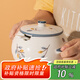 餐將軍雙耳豬油罐帶勺大容量1500ml耐高溫調(diào)味罐陶瓷豬油缸廚房調(diào)料罐