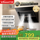 萬(wàn)和（Vanward）國家補貼 21m3側吸式家用抽油煙機小戶(hù)型爆炒排煙鋼化玻璃油煙機家用小尺寸一級能效揮手控制 【升級21m3】J320A Pro