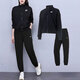 耐克（NIKE）女裝運動(dòng)套裝25秋季新款舒適保暖立領(lǐng)針織夾克外套收口長(cháng)褲兩件套 HV2734-010+DM6420-010 M