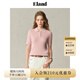 ELAND【繽紛棉棉冰】衣戀針織T恤女polo領(lǐng)含莫代爾短袖25夏季新款 淺粉色(26)L/Pink-A款F24E05 XL /175