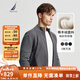 諾帝卡（NAUTICA）【商場(chǎng)同款】春夏新款拼接設(shè)計(jì)經(jīng)典簡(jiǎn)約全開(kāi)襟針織毛衣男SO4302 深碳灰01C L