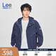 Lee商場(chǎng)同款25新品舒適版連帽連肩袖深藍色男長(cháng)袖夾克外套休閑潮 深藍色 XL