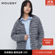 moussy 2025早秋新品摩登復古風(fēng)圈圈紗條紋針織開(kāi)衫028IAZ70-1030 160灰色 均碼