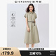 佐丹奴襯衫連衣裙女夏季純棉通勤風(fēng)口袋連袖薄款裙子13465324