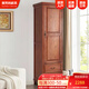 賽梵納簡(jiǎn)約美式實(shí)木衣柜家用歐式臥室小戶(hù)型掛衣柜單門(mén)雙門(mén)收納衣櫥組合 單門(mén)棕色：600/540/1980mm