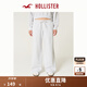 HOLLISTER25春夏baggy慵懶歐若風(fēng)抓絨運(yùn)動(dòng)衛(wèi)褲長(zhǎng)褲女裝KI347-5022 淺灰色 M (74A)短版