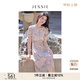 JESSIE【博主同款x花影】法式氣質(zhì)連衣裙夏季優(yōu)雅精致修身碎花裙 花色 L