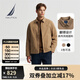 諾帝卡（NAUTICA）【單件直降】春夏新款經(jīng)典簡約挺闊有型翻領(lǐng)薄外套夾克男JO4306 深卡其2BB M
