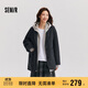 森馬（Semir）外套女中長(cháng)款西裝領(lǐng)通勤寬松2024冬含羊毛雙面呢夾克109724108021
