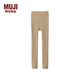 無(wú)印良品（MUJI）女式 里抓絨 厚款 收腿褲 秋褲加絨打底褲女款冬季 DGG04A4A 米色 M (身高155-160 臀圍90-95)