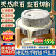 洛滑家用石磨農村老式復古手動(dòng)推磨面麻石磨盤(pán)迷你小型磨五谷雜糧石碾 25*35木架+調節軸丨新款升級加厚【家用磨漿】