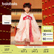巴拉巴拉（BALABALA）女童漢服連衣裙國風(fēng)襦裙加絨拜年服 黃紅色調(diào)00336 120 cm