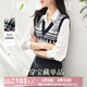 歐莎（OSA）復(fù)古套頭針織衫馬甲背心女士2025年新款春季百搭短款上衣 藍色A L
