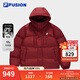 FILA FUSION斐樂(lè )潮牌情侶款羽絨服2025冬季新款時(shí)尚保暖連帽外套 磚墻紅-RD S 165/88A/S