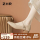 ZHR單鞋女優(yōu)雅氣質(zhì)一字帶瑪麗珍鞋女粗跟時尚女鞋 AH506 杏色 37 