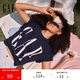 GAP男女裝2025春季新款棉質(zhì)印花logo圓領(lǐng)短袖T恤寬松上衣725624