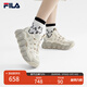 FILA 斐樂(lè )可頌鞋復古運動(dòng)鞋女冬休閑鞋老爹鞋 豆腐白/燕麥色-TO 37.5 (235mm)
