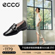 愛步（ECCO）七夕禮物 樂福鞋 輕奢百搭單鞋簡約氣質(zhì)粗跟女鞋 安妮方頭208563 黑色20856301001 38