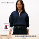 TOMMY HILFIGER25新款秋冬女裝運動休閑風字母印花半拉鏈立領套頭衛(wèi)衣05833 藏青色DW5 XS