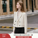 香影小西裝外套女短款2025秋季新款高級感氣質(zhì)超好看正肩白色西服 白色 S 55/80A/85-95斤
