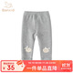 班喜迪女童打底褲秋裝2025新款兒童休閑長(cháng)褲春秋款外穿公主洋氣寶寶褲子 灰色 90