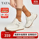 他她（TATA）云朵泡芙厚底慢跑鞋女秋WPC06CM4 白/銀 37