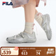 FILA斐樂官方女鞋復(fù)古涼鞋2025夏新款七夕送芭蕾?zèng)鲂碁鐾闲蓍e鞋 太空銀/白瑪瑙灰-SW 36