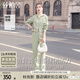 絲柏舍小清新運(yùn)動(dòng)套裝女2025秋裝新款連帽外套搭長褲兩件套