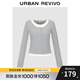 UR2025秋季新款女裝休閑簡(jiǎn)約假兩件圓領(lǐng)短款T恤UYL450268 冷灰 M