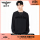 BOY LONDON25新款秋男女同款黑色簡(jiǎn)約經(jīng)典大老鷹圓領(lǐng)休閑潮牌長(cháng)袖T恤N15804 黑色 S