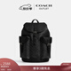 蔻馳（COACH）奧萊男士經(jīng)典標(biāo)志老花WARNER雙肩包旅行大容量通勤 QB/炭黑色/黑色