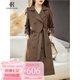 clotho Rennie品牌女裝風(fēng)衣外套女中長款2025春秋新款英倫風(fēng)收腰顯瘦氣質(zhì)大衣 咖色 M