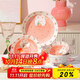 佩爾森釉下彩網(wǎng)紅草莓兔陶瓷餐具碗碟套裝可愛(ài)家用餐具整套二人食6件套