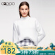 G2000女裝 新款寬松小高領(lǐng)毛衣粗針針織衫休閑百搭設計感上衣16771080 白色/00 L