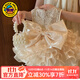 G.DUCKKIDS公主裙女童連衣裙夏季兒童周歲生日禮服洋氣高級女寶寶蓬蓬蛋糕裙 香檳色 90 尺碼1~2歲【 80-90cm】cm