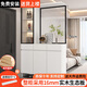 傲墨軒實(shí)木鞋柜入戶(hù)玄關(guān)柜一體門(mén)廳柜客廳靠墻儲物柜長(cháng)虹玻璃屏風(fēng)隔斷柜 暖白色100*35*200【左柜】