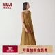 無(wú)印良品（MUJI） IDEE 女式 平紋 連體裙 女裝連衣裙裙子春季 無(wú)袖可疊穿 背心裙 卡其色 M 155/80A
