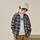 多多家男童純棉襯衫2025春秋款潮男復古格子襯衣|兒童寬松廓形休閑外套