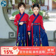小淘孩兒童漢服男童中國風(fēng)國學(xué)服畢業(yè)團體中秋表演服演出服 龍吟紅藍120