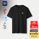 海瀾之家（HLA）短袖T恤男女25新時(shí)尚中華龍涼感短袖男夏季 黑色JA L 175/92A 推薦137~150斤