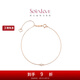 周大福SOINLOVE 小確幸系列 單鉆手鏈 18K金鑲鉆石手鏈 VU819 18.75cm