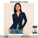 ABERCROMBIE & FITCH女裝經典小麋鹿美式復古辣妹性感修身V領長袖T恤KI139-5270 海軍藍 M (165/96A)